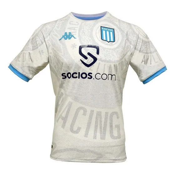 Camiseta Pre Match Niños Racing Club 2023 Original Kappa