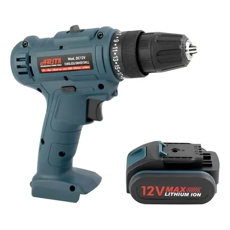 Furadeira Parafusadeira Portátil Acessórios E Maleta 12v Azul-turquesa 127/220v
