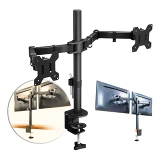Suporte 2 Monitores Duplo Braço Articulado Fixa Mesa Vesa Nf Suporte 2 Monitores Duplo Braço Articulado Fixa Mesa Vesa Nf