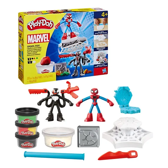 Plastilinas Play Doh Marvel Spider-man Lanza Y Atrapa Color Amarillo