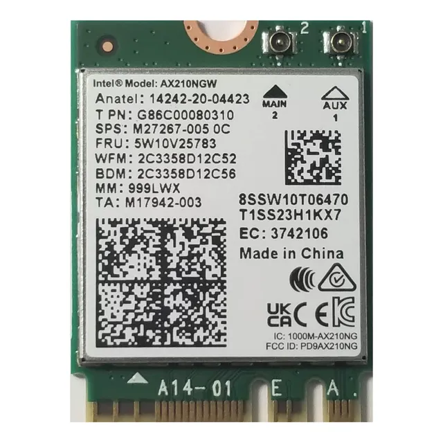 Adaptador Tribanda Intel Ax210 Ieee Ax Bluetooth 5.3