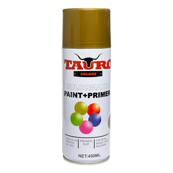Pintura En Spray Tauro Dorado 450ml