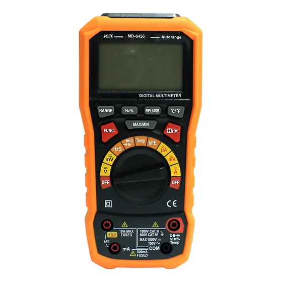 Multimetro Digital Icel Md-6456 Completo