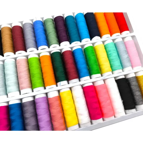 Kit 39 Retrós Linha De Costura Cores Artesanato Patchwork