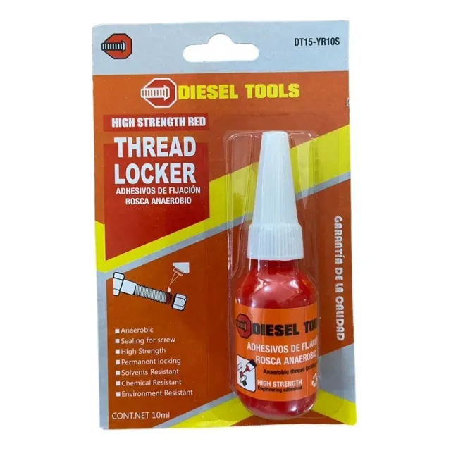 Traba Rosca O Fijador Adhesivo Liquido Rojo 10ml Diesel Tool