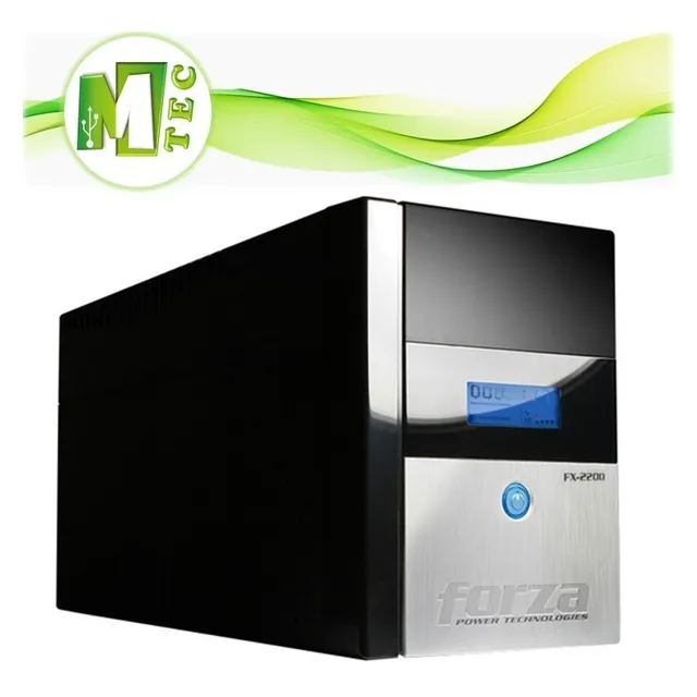 Forza FX-2200LCD 2200VA 1200w 8 Toma Ups Regulador color negro