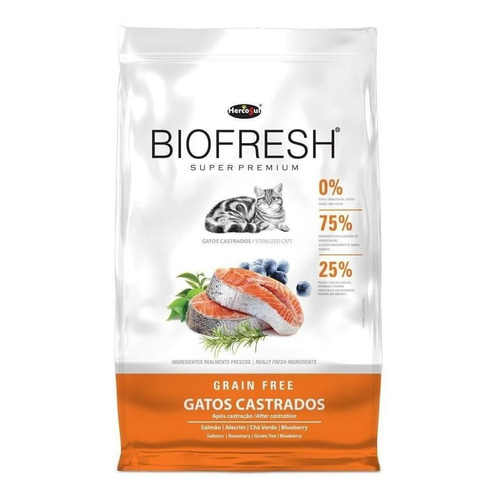 Alimento Biofresh Super Premium Castrados para gato sabor carne, frutas y vegetales en bolsa de 1.5kg