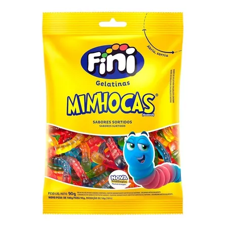 Bbalas De Gelatina Minhocas 90g Fini