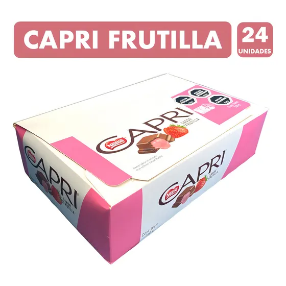 Chocolate Capri Sabor Frutilla De 24 Unidades