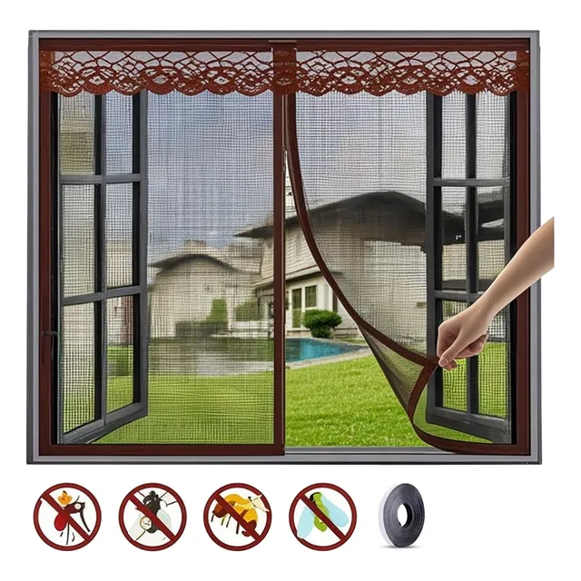 Kit Mosquitero Magnético Para Ventana 1.3x1.5m Sin Taladro