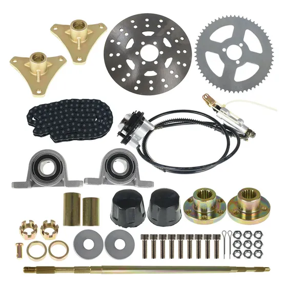 Kit Eje Trasero Kart Piñón Buje Conjunto Freno Cadena 29''