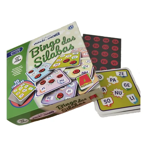 Jogo Bingo Das Silabas Desenvolva Seu Vocabulário E Memória