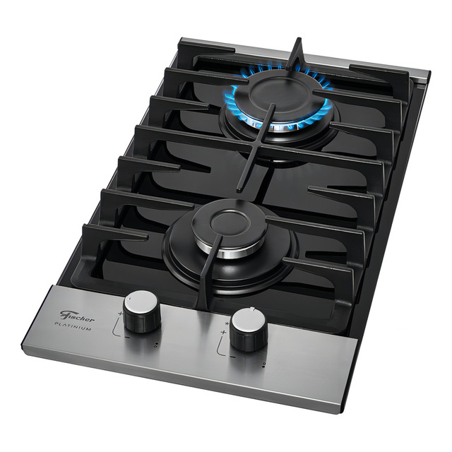 Cooktop Fischer Platinium 2 Queimadores A Gás Vidro Cooktop Fischer Platinium 2 Queimadores A Gás Vidro