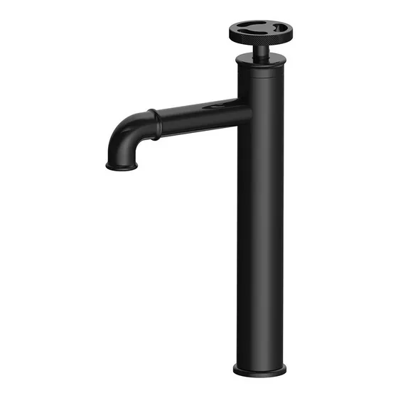 Llave Grifo Monomando Industrial Ovalin Baño Negro Mate Gami
