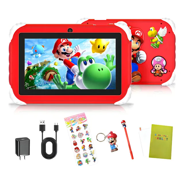 Kids One E17 Tablet Niños 64gb Y 4gb Ram Tableta Economica Color Rojo