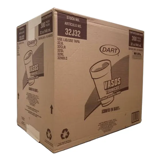 Vaso Unicel Termico Dart 32oz 1 Litro 300 Pzas