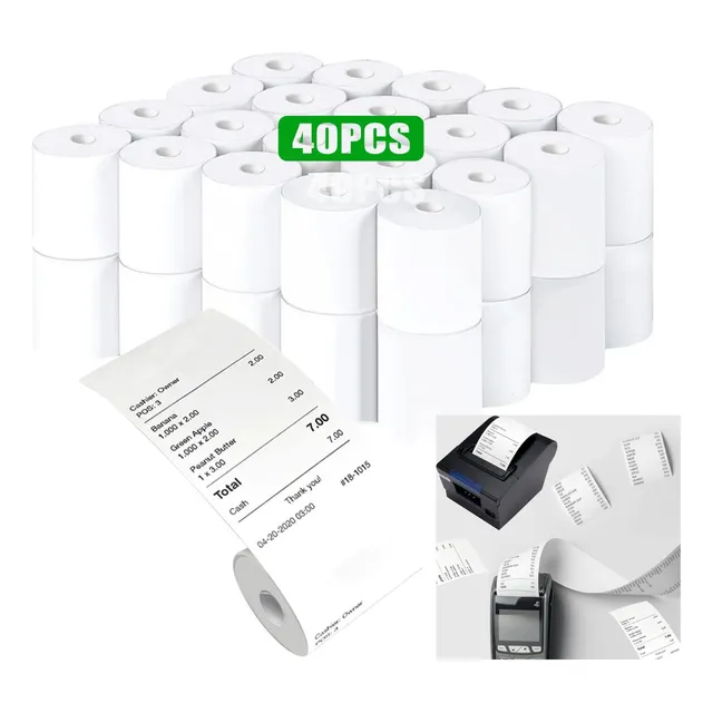 40 Rollos Termico Paper 57x40mm Miniprinter Printer 58mm