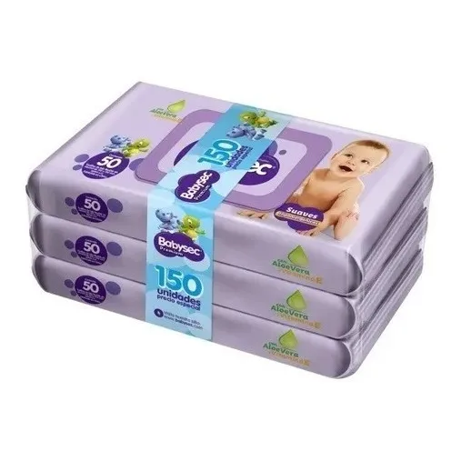 Toallitas Humedas De Bebe Babysec Premium Pack Por 150