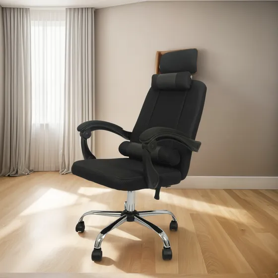 Silla Oficina Mesh Escritorio Pc Alta Negra