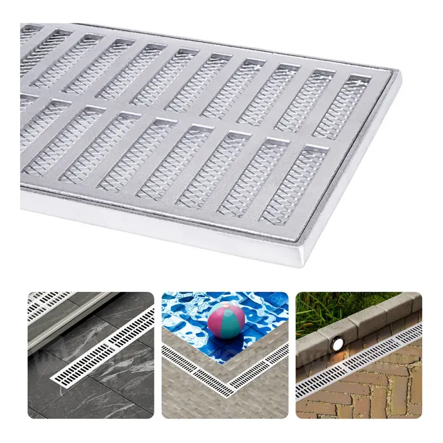 Ralo Grelha 20x100 Linear Pluvial Alumínio Tela Anti Insetos