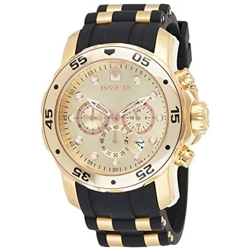 Invicta Men Pro Diver Scuba Quartz Watch, Silver, Zjw43