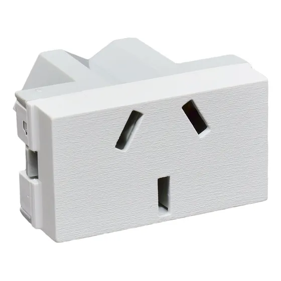 Modulo Tomacorriente Jeluz 10a Normalizado Blanco Platinum