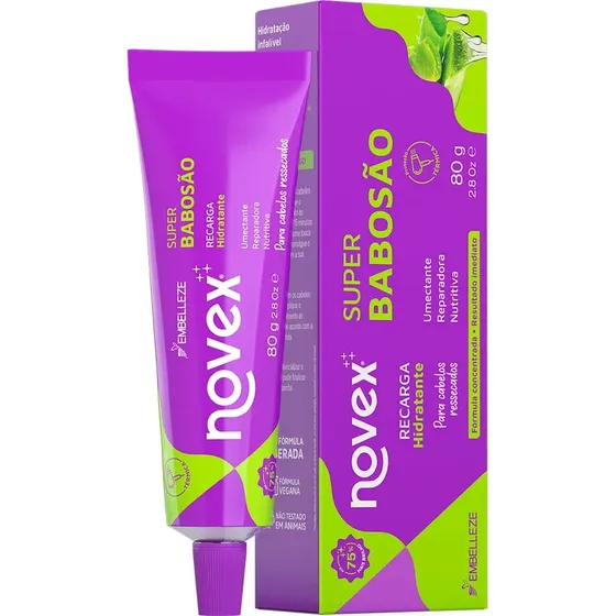 Creme de tratamento Novex Super Babosão hidratação 80g