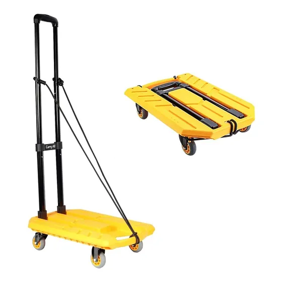 Carro Plegable De Carga Tipo Plataforma 100 Kilos Yegua Amarillo