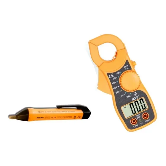 Combo Pinza Amperométrica Digital Buzzer + Detector Tensión