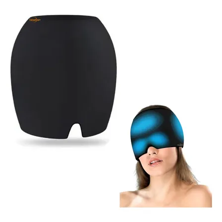 Antifaz Para Dormir Máscara Cubre Ojos Gel Frío Calor Gorro Anti Migraña Color Negro Eshopangie