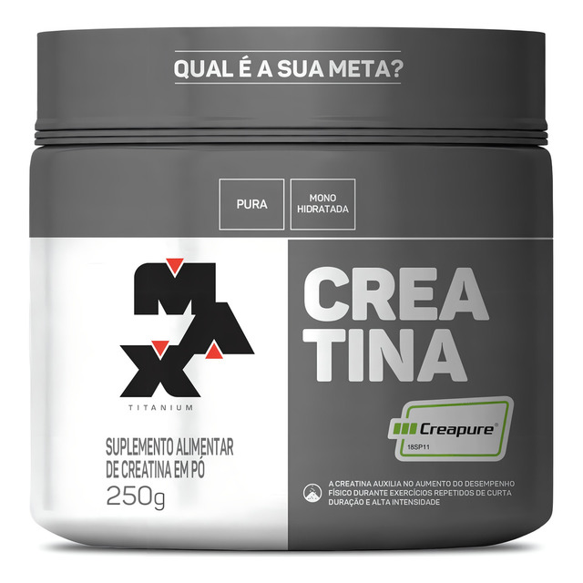 Suplemento Em Pó Pote 250g Creatina Creapure Max Titanium Sem Sabor Suplemento Em Pó Pote 250g Creatina Creapure Max Titanium Sem Sabor