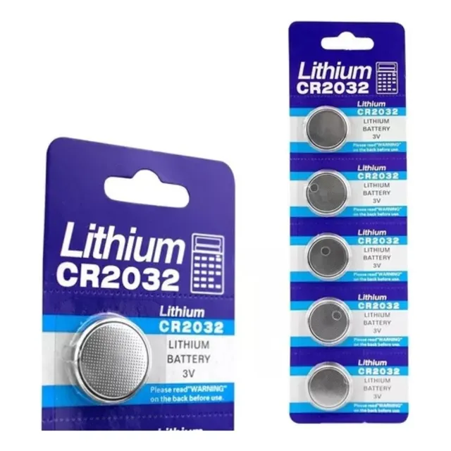 Bateria Cr2032 Cartela 5x Pilha 3v Calculadora Bios Balança