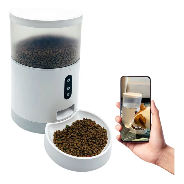 Dispensador Comida Para Mascotas Wifi Inteligente Con Cámara