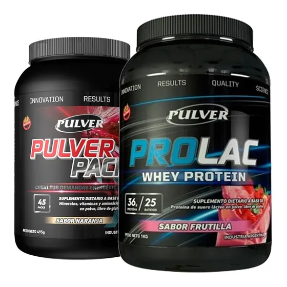 Combo Pulver Pack + Prolac Whey Proteina 1 Kilo Crecimiento