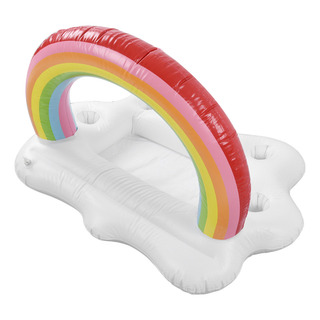 Soporte Inflable Para Bebidas Con Forma De Arcoíris Flotante Soporte Inflable Para Bebidas Con Forma De Arcoíris Flotante