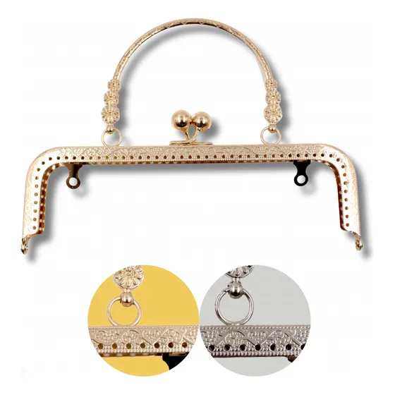 Kit 2 Fecho Da Vovo Dourado E Prata Com Alça 20x6.5cm