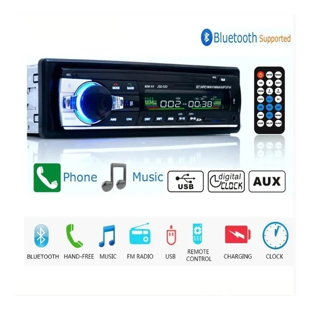 Reproductor De Carro Sencillo Mp3 Con Control Bluetooth