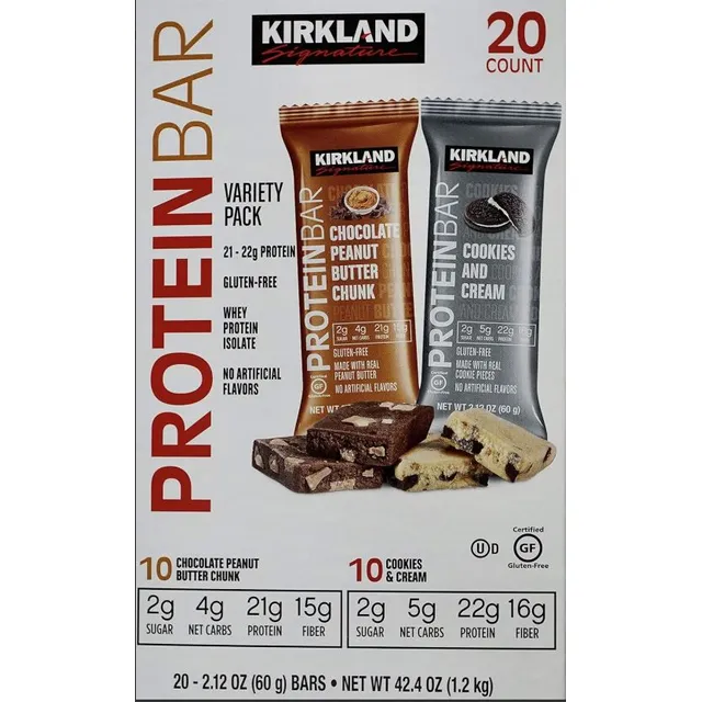 Barras De Proteina Kirkland Caja Con 20pzs Chocolate/galleta