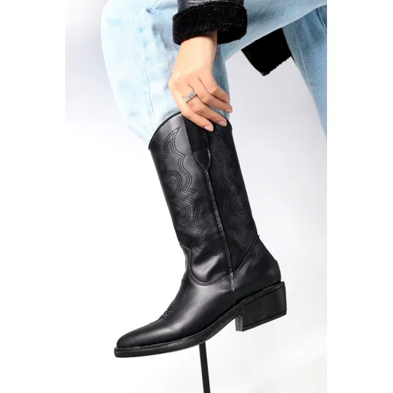  Botas Texanas Mujer Caña Media Bordadas Moda Timothea