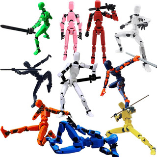 Boneco Articulado Lucky Robô 3d Action Figure Dummy Enfeite Boneco Articulado Lucky Robô 3d Action Figure Dummy Enfeite