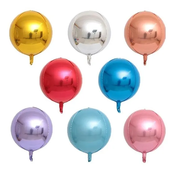 10 Globo Orbz 4d 22 Pulgadas Varios Color Decoracion Fiesta
