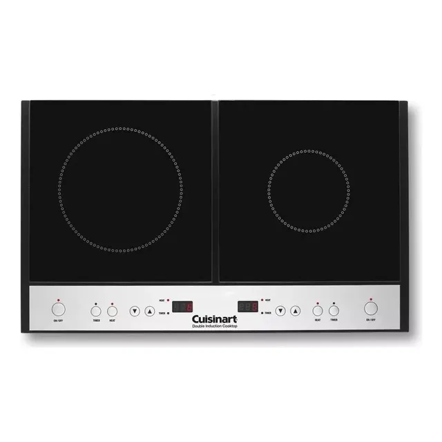 Cocina De Mesa Electrica De Doble Hornilla Acero Cuisinart