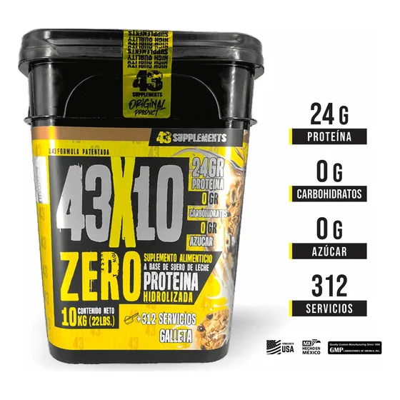 Suplemento En Polvo 43 Supplements Proteína Sabor Galleta X 10kg