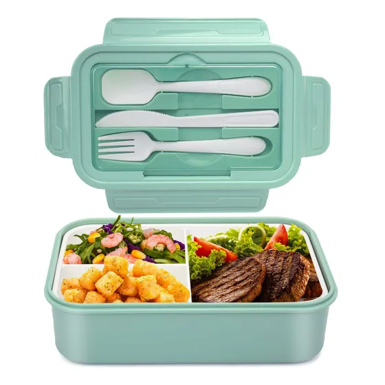 Lonchera Bento Con Cubiertos Para Oficina Escuela Microondas