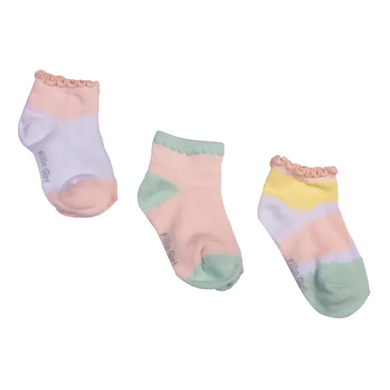Set 3 Pzas Calcetín Niña Multicolor Pillin (paw113sur)