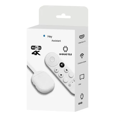 Google Chromecast Con Transmisión De Tv 4k Hdr Nieve | Cuotas sin