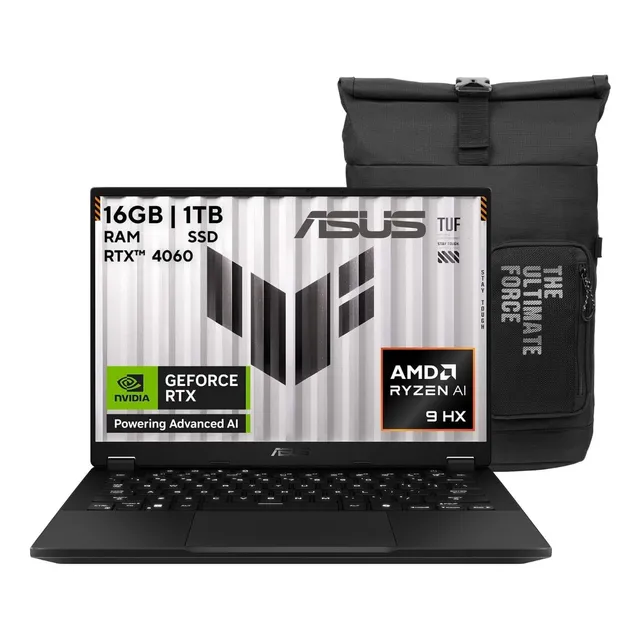 Lap Asus Tuf Gaming A14 Hx370 Rtx4060 16gb 1tb Nueva Sellada Negro