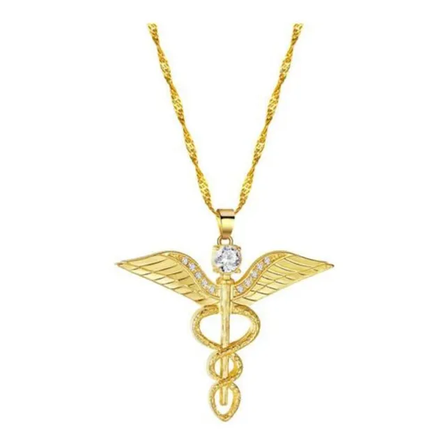 Collar C/ Forma Esculapio Médico Salud Caduceo Doctor Medico