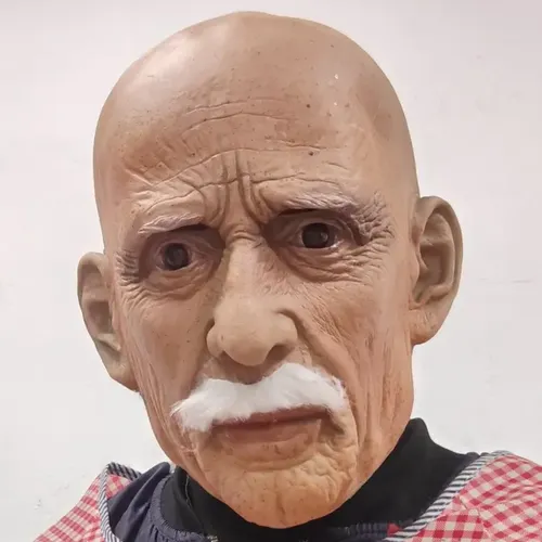 Máscara De Anciano Realista De Látex Para Halloween – Careta Completa De Viejo, Accesorio Para Disfraces De Carnaval Y Fiestas De Miedo