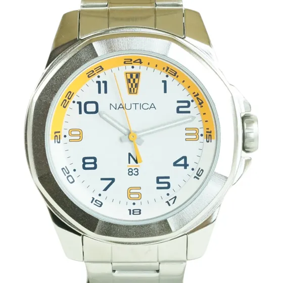 Reloj Hombre Nautica Naptbs210 Plateado Plateado Blanco